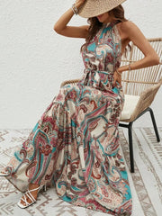 Heidi-Mode | Damen Retro Maxi Halterneck & Vintage-inspiriert