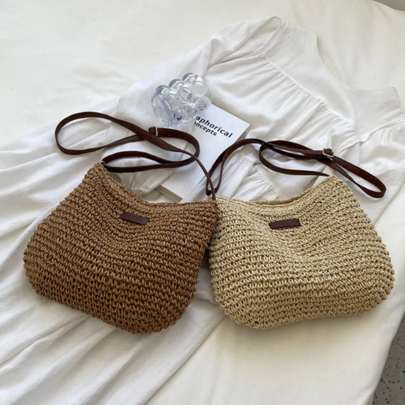 Tatienne – Stroh Umhänge Tasche