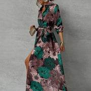 Damen Sommer Wickelkleid Mit Blumenmuster | Maxi