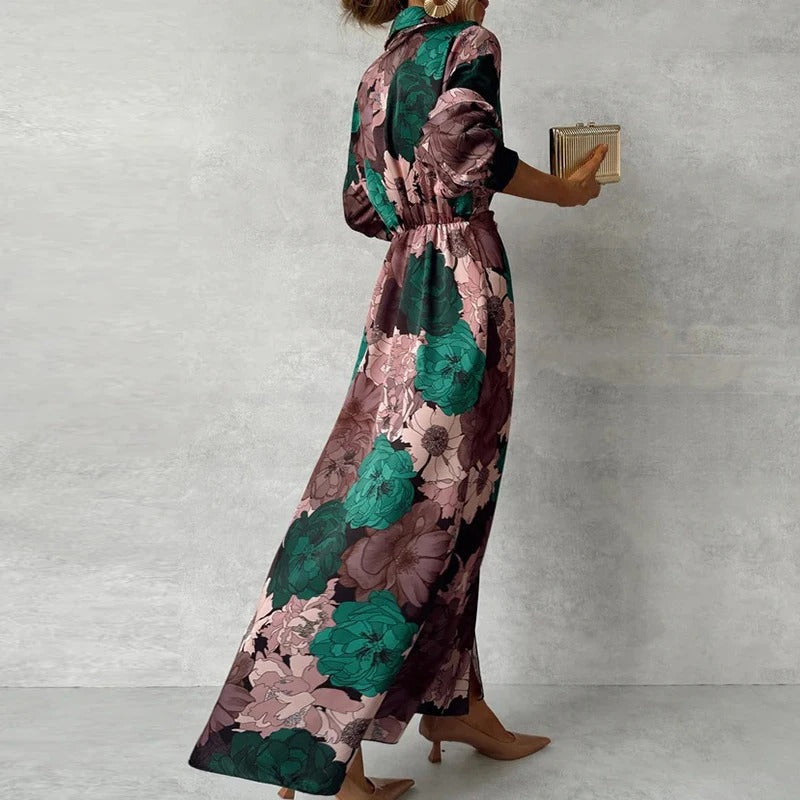 Damen Sommer Wickelkleid Mit Blumenmuster | Maxi