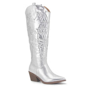 Damen Cowboystiefel kniehoch - Veganes Leder - Westernlook