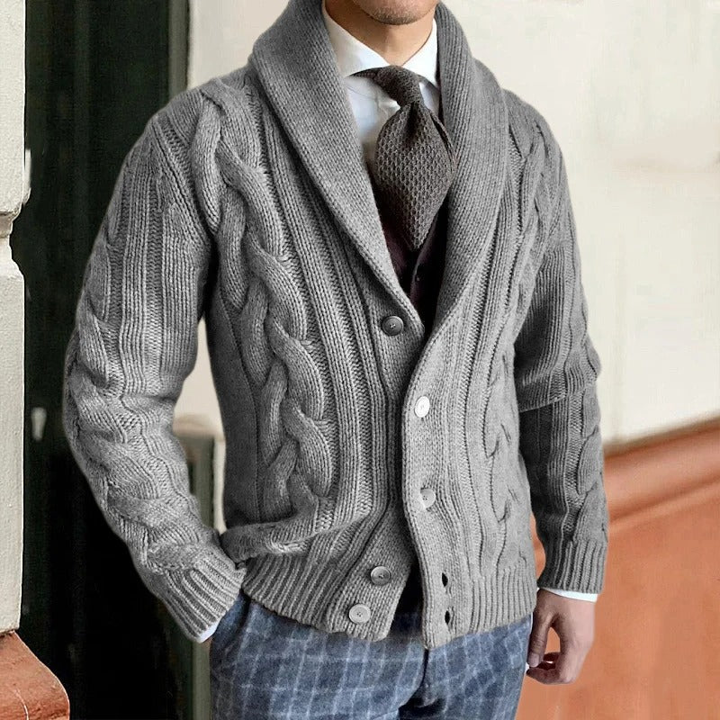 Gestrickte Herren Strickjacke