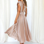 Elegantes ärmelloses Maxikleid mit V-Ausschnitt – Sommerkleid Damen