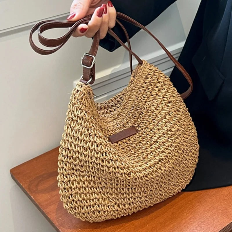 Tatienne – Stroh Umhänge Tasche
