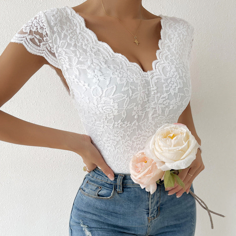 Eleganter V-Ausschnitt Bodysuit mit modernem Design
