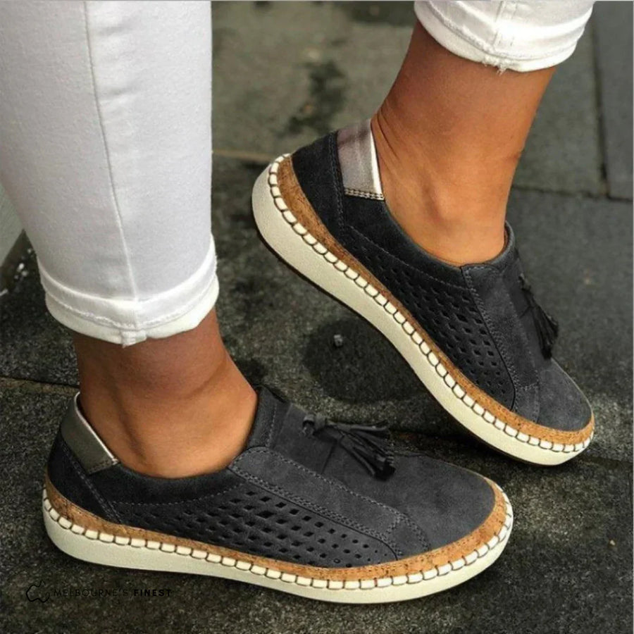 Orthopädische Slip-On-Sneaker für Damen mit Fußgewölbestütze