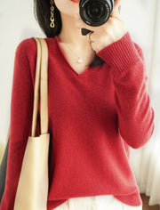 Birgit | V-Ausschnittpullover mit Kaschmirgefühl