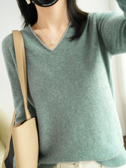 Birgit | V-Ausschnittpullover mit Kaschmirgefühl