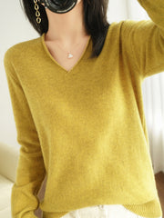 Birgit | V-Ausschnittpullover mit Kaschmirgefühl