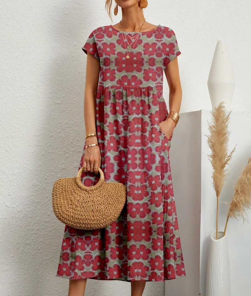 Clara | Leichtes Kleid mit elegantem Blumenmuster