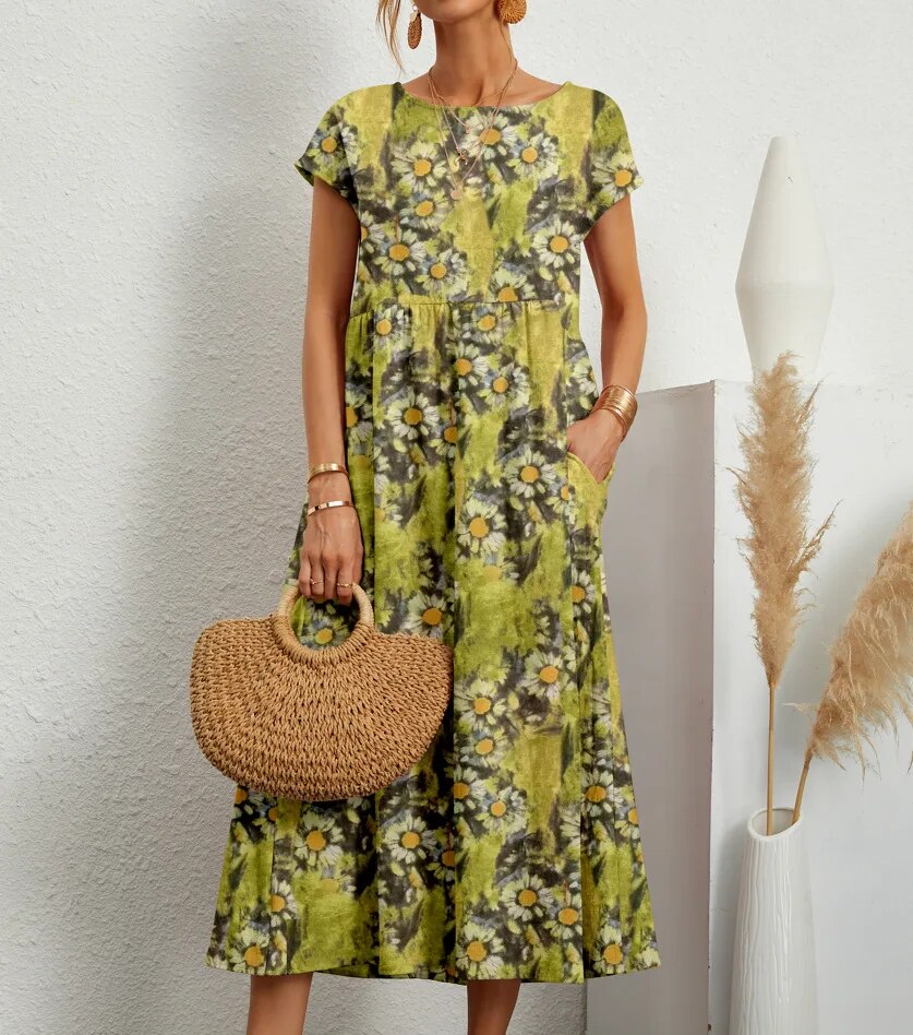 Clara | Leichtes Kleid mit elegantem Blumenmuster