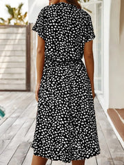 Bequemes Casual Kleid | Gepunktetes kurzärmeliges Sommerkleid für dich