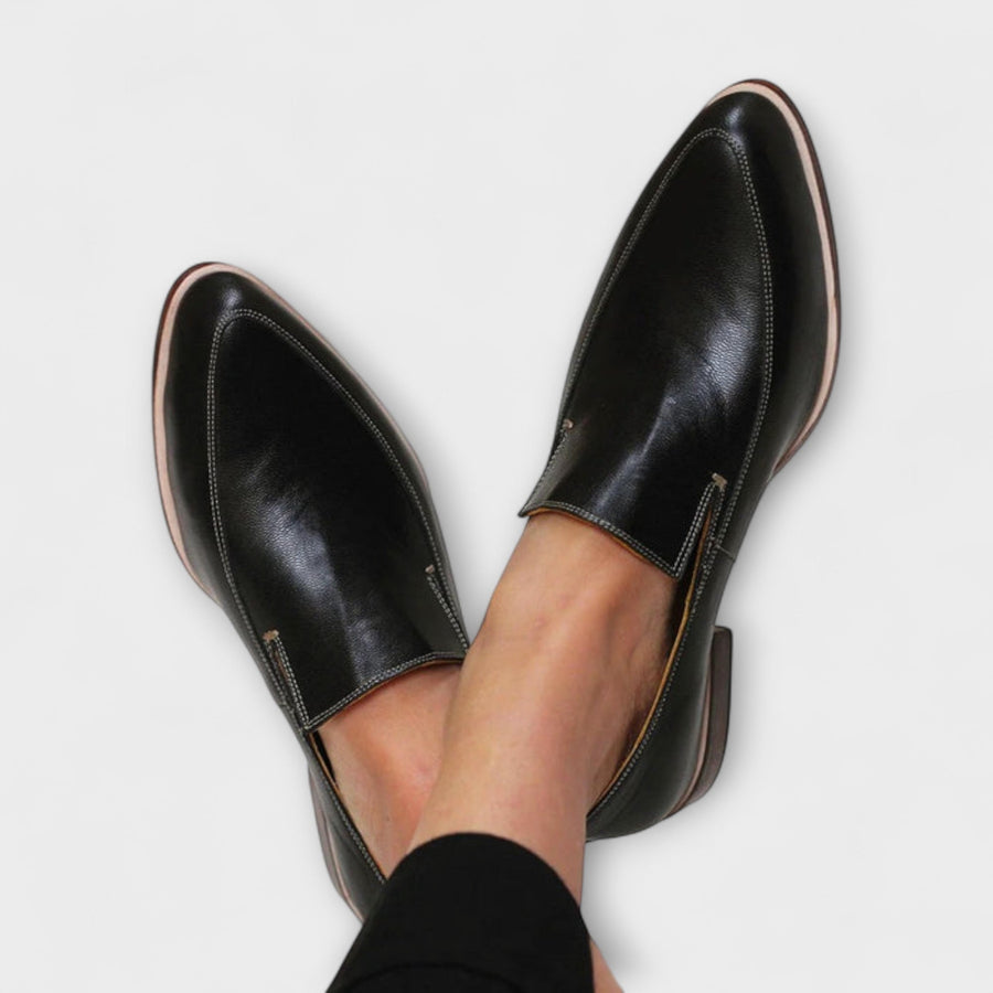 Jacqueline | Damen Klassische Slip-On Flache Loafer