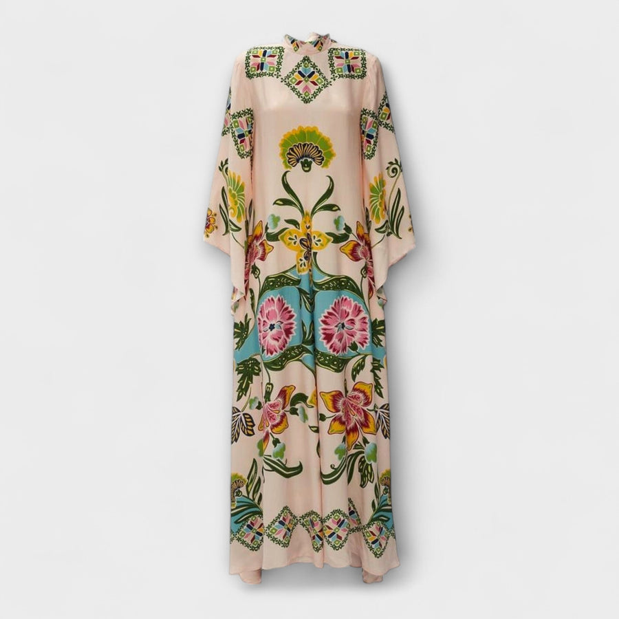 Lisa - Elegantes Maxikleid mit floralem Muster und fließendem Schnitt
