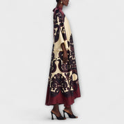 Lucy - Elegantes Maxi-Kleid mit beeindruckendem Grenadilla-Print für mühelose Stilvollheit