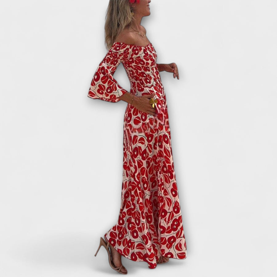 Sienna - Off-Shoulder Maxikleid für den perfekten Urlaub