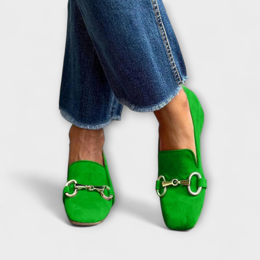 Elena™ - Quadratische Zehen Loafers mit Schnalle