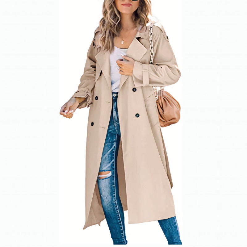 Beatrice | Damen Lässiger Trenchcoat mit Knöpfen