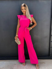 Damen Jumpsuit – Stretchmaterial – Eleganter Schnitt – Lange Ärmel