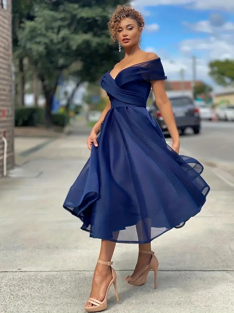 Stilvolles Trägerloses Abendkleid für festliche Anlässe im Herbst/Winter