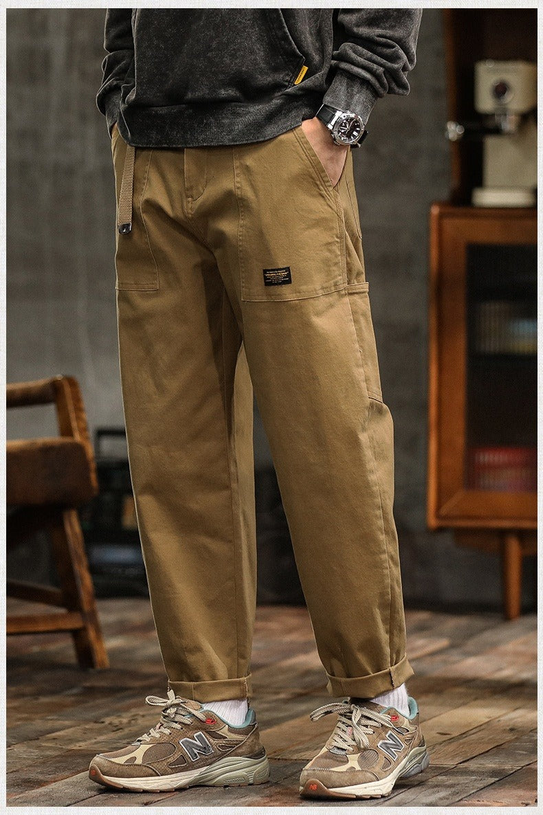Freizeithose für Herren aus strapazierfähiger Baumwolle, gerade, im Cargo-Stil - Marcos