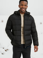 Herren Winter-Daunenjacke Mit Kapuze | Mit Reißverschluss
