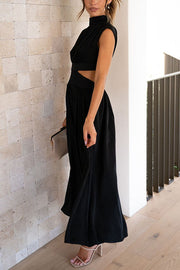 Quincy | Midi-Kleid mit Cut-Out und Taschen