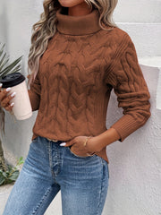 Damen Gemütlich Strickpullover | Rollkragen