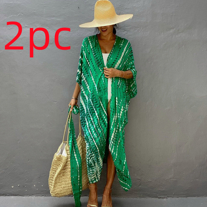 Elegantes | Glamouröse Sonnenschutz Resort Strandkleid Cover Up für dich