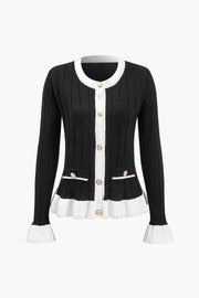 Liliana | Elegantes Zweiteiler-Set mit Strickjacke & Wide-Leg-Hose