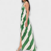 Marlowe - Gestreiftes Off-Shoulder Maxikleid