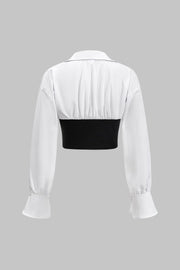 Martina | Elegantes Zweiteiler-Set mit Corsagen-Bluse & Bleistiftrock