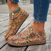 Damen-Schuhe im Vintage-Stil mit farbenfrohem Paisley-Muster