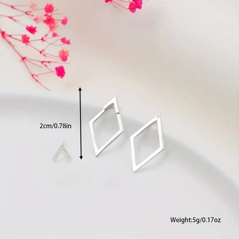 Damen Ohrringe – Geometrisches Design aus Legierung – Minimalistisch & Leicht