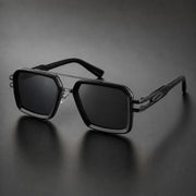 Eckige Damen-Sonnenbrille mit Doppelsteg