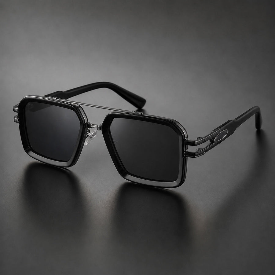 Eckige Damen-Sonnenbrille mit Doppelsteg