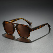 Eckige Herren-Sonnenbrille mit Doppelsteg