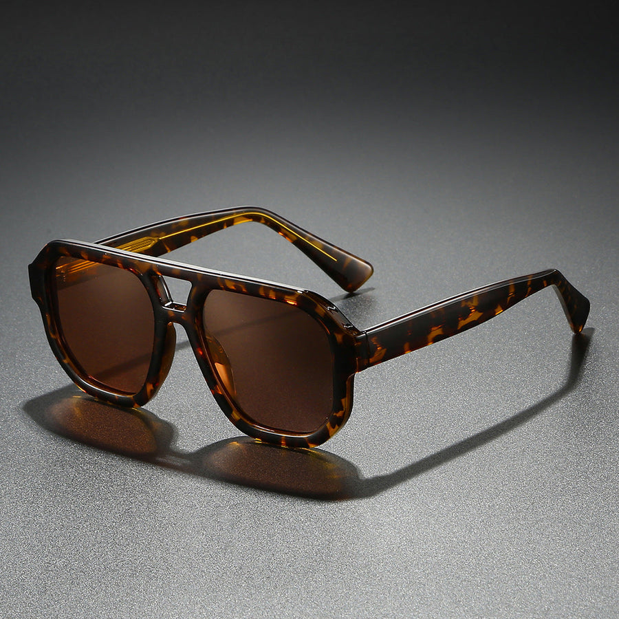Eckige Herren-Sonnenbrille mit Doppelsteg