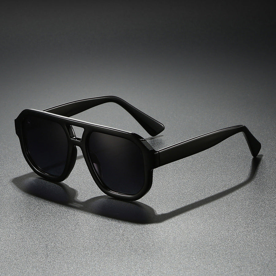 Eckige Herren-Sonnenbrille mit Doppelsteg