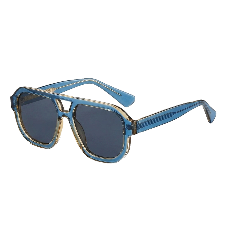 Eckige Herren-Sonnenbrille mit Doppelsteg