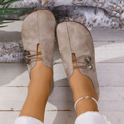 Weiche Wildleder Damen flache Schuhe mit handgefertigten Design - Teresa