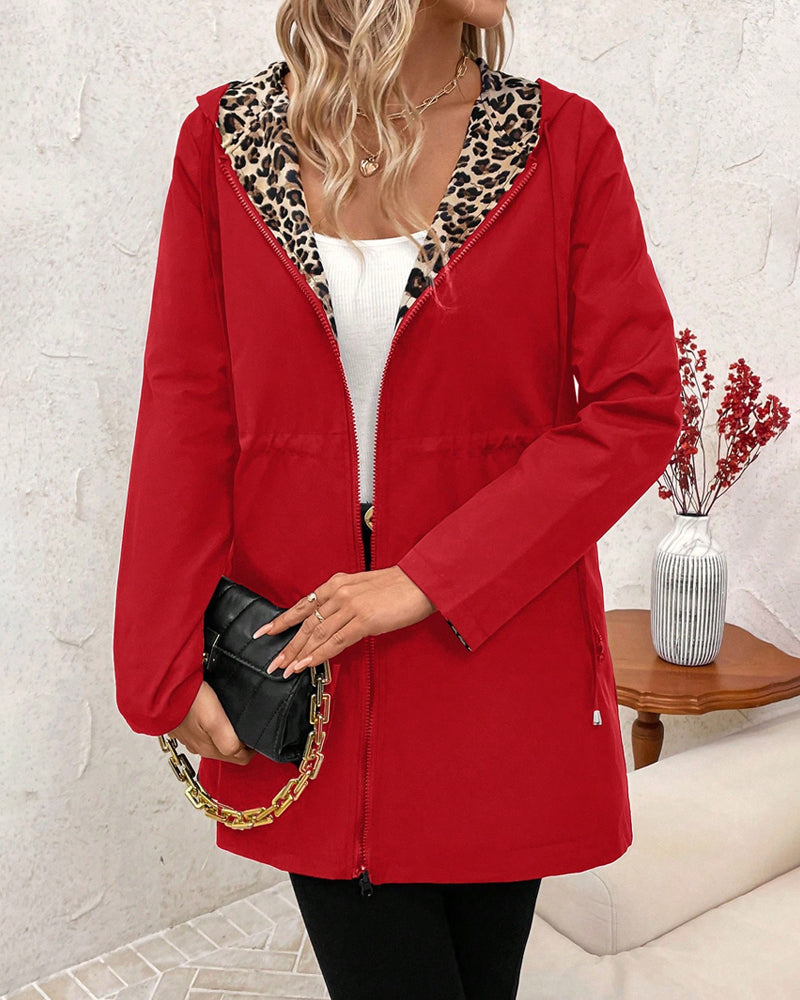 Sophie | Eleganter Damenmantel im Leopardenlook