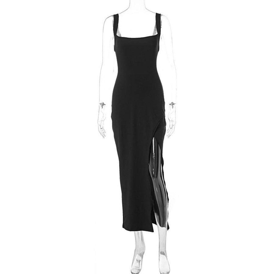 Heidi Mode | Kleid mit geteilten Neckholder-Hosenträgern