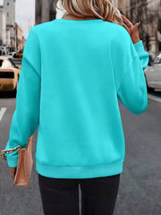Ahuva - Stylisches Langarm Fleece Sweatshirt Mit Herz Gestaltung