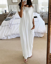 Lara - schwarz maxi-t-shirt-kleid