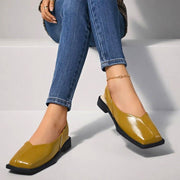 Elegante Damen Ballerinas Mit Square Toe