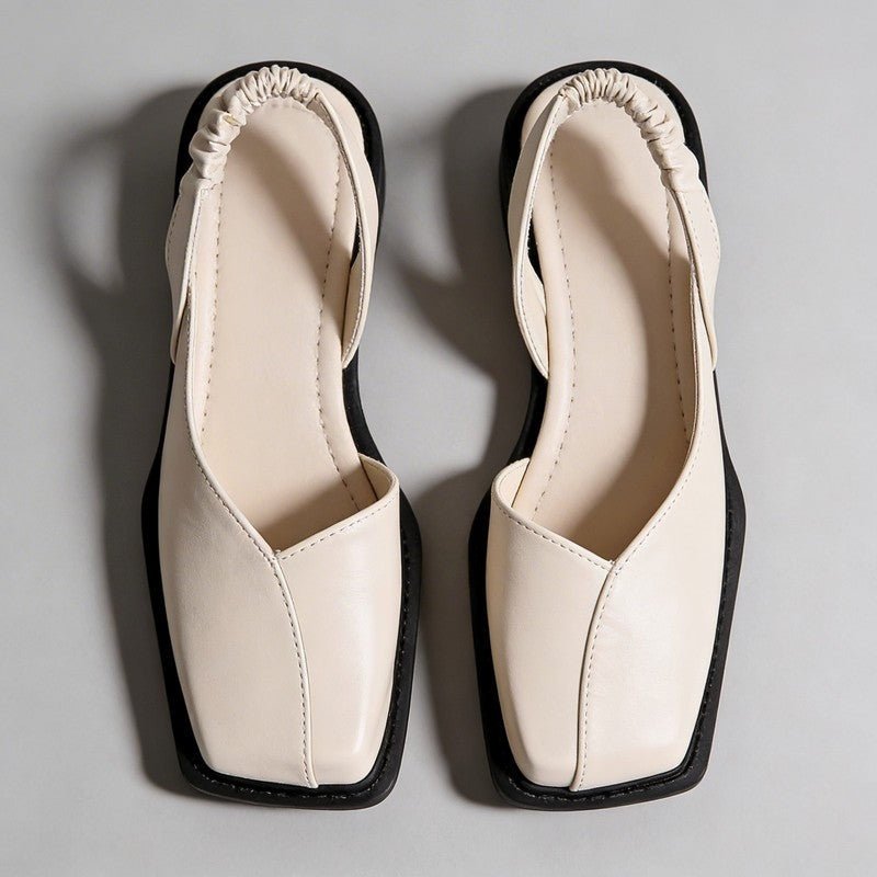Elegante Damen Ballerinas Mit Square Toe