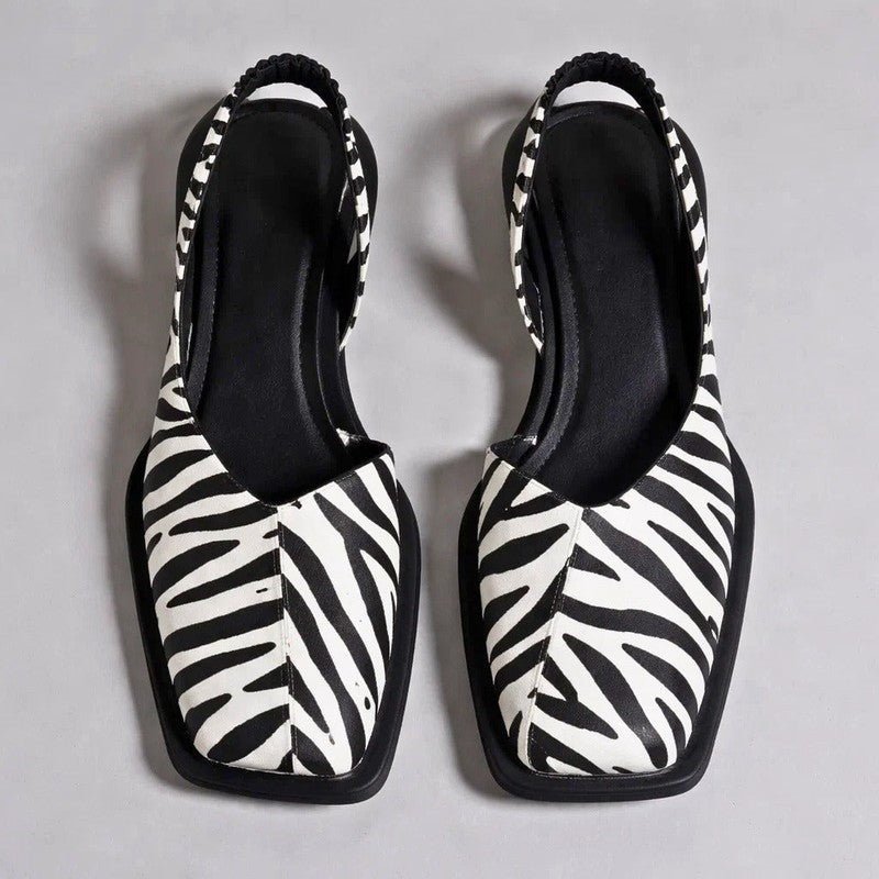 Elegante Damen Ballerinas Mit Square Toe