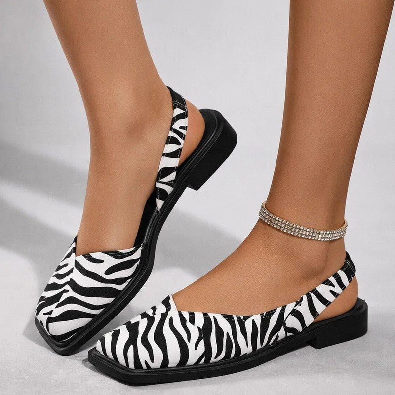 Elegante Damen Ballerinas Mit Square Toe