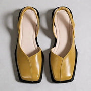 Elegante Damen Ballerinas Mit Square Toe